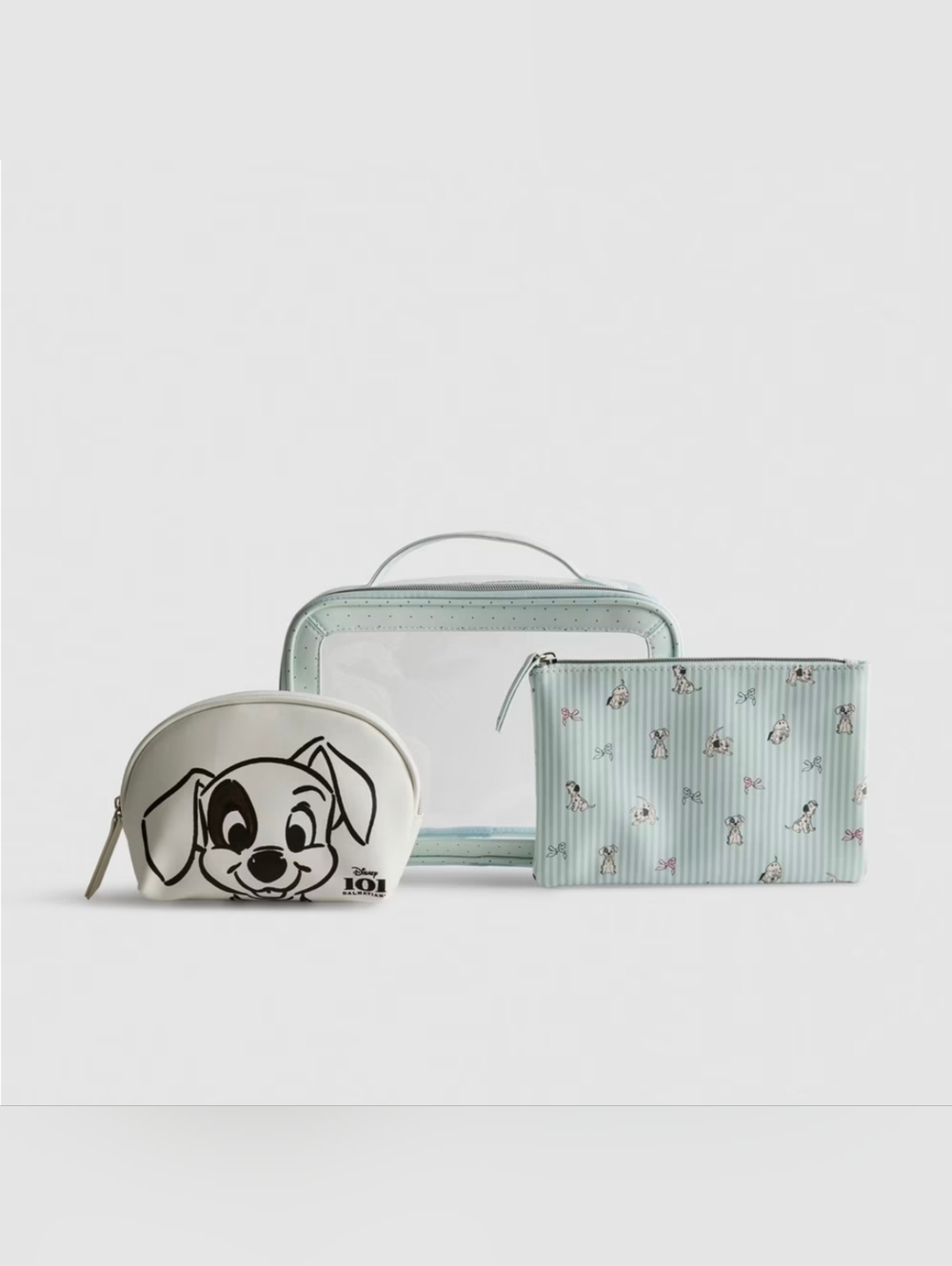 Disney 101 Dalmatians Light Blue & White Cosmetic Bag Trio PRIMARK